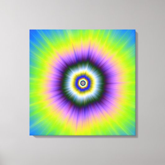 Canvas Print Explosion in Yellow and Violet (Voorkant)