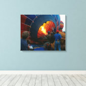 Canvas Print - Filling Hot Air ballon (Insitu (Houten vloer))