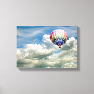 Canvas Print - heteluchtballon in wolken