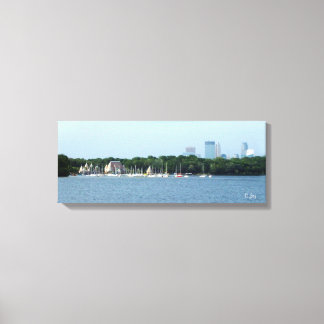 Canvas Print: Lake Harriet & Minneapolis Skyline_ Afdruk