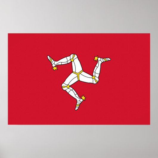 Canvas Print met Isle of Man Flag, Verenigd Konink (Voorkant)