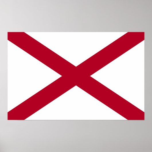 Canvas Print met vlag van Alabama, VS (Voorkant)