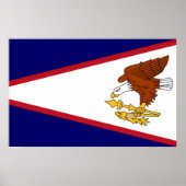 Canvas Print met vlag van American Samoa, VS (Voorkant)