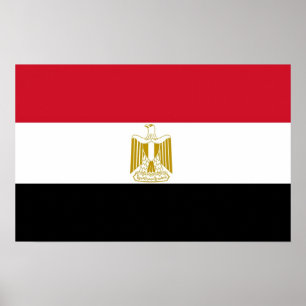 Canvas print met vlag van Egypte