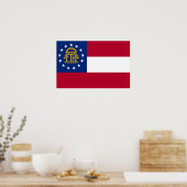 Canvas Print met vlag van Georgia, VS (Keuken)