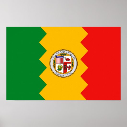 Canvas Print met vlag van Los Angeles, Californië (Voorkant)