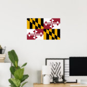 Canvas Print met vlag van Maryland, VS (Thuiskantoor)