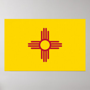 Canvas Print met vlag van New Mexico, VS