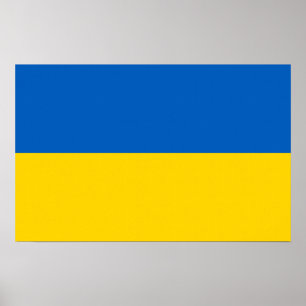 Canvas Print met vlag van Oekraïne