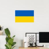 Canvas Print met vlag van Oekraïne (Thuiskantoor)