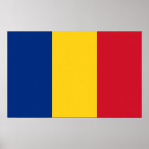 Canvas Print met vlag van Roemenië