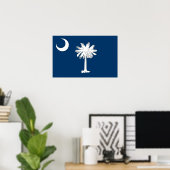 Canvas Print met vlag van South Carolina, VS (Thuiskantoor)