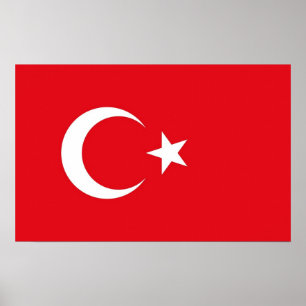 Canvas Print met vlag van Turkije