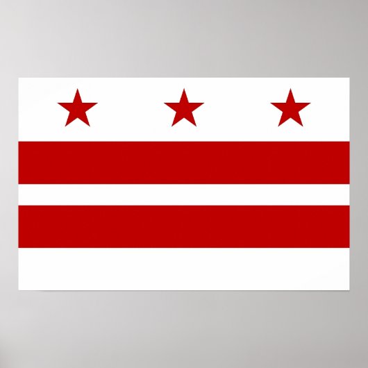 Canvas Print met vlag van Washington DC, VS (Voorkant)