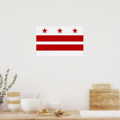 Canvas Print met vlag van Washington DC, VS (Keuken)