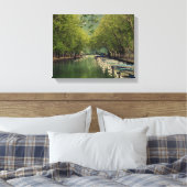 Canvas Print of Vassé Canal, Annecy, Frankrijk (Insitu (Slaapkamer))
