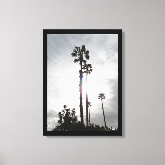 Canvas Print - Palm Tree Silhouette (Voorkant)