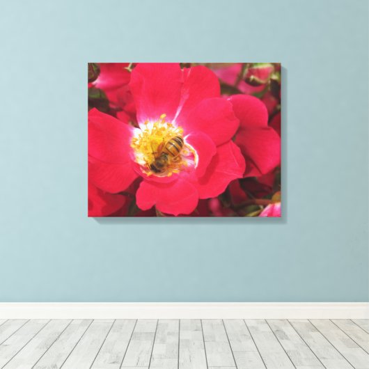 Canvas Print - Pollen verzamelen (Insitu (Houten vloer))