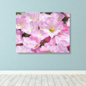 Canvas Print - Roze bloemen (Insitu (Houten vloer))