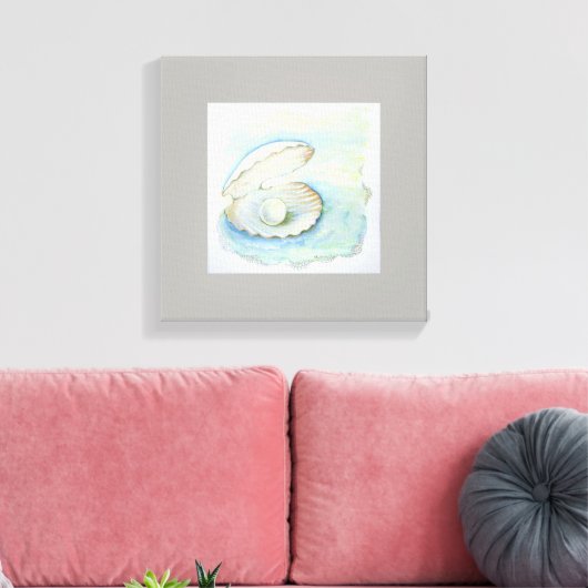 canvas print "Seashell Pearl" (Insitu (Woonkamer))