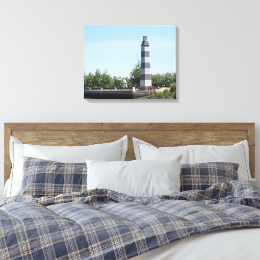 Canvas Print - Suisun Harbor Lighthouse (hrz) (Insitu (Slaapkamer))
