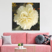 Canvas Print White Carnance Beauty (Insitu (Woonkamer))