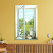 Canvas Print "Window Garden Uitzicht" (Insitu (Woonkamer))