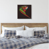 Canvas Quad Art Abstrait de Chameleon Impression (Insitu(Chambre))