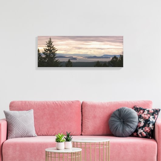 Canvas: San Juan Islands Pano Canvas Afdruk (Insitu (Woonkamer))