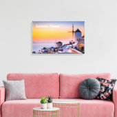 Canvas Santorini Griekenland Afdruk (Insitu (Woonkamer))