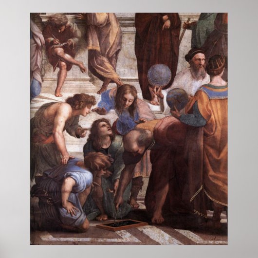 Canvas School of Athens (Euclid) Poster (Voorkant)