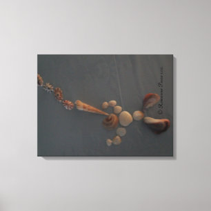 Canvas-SeaShellManBlowingHorn© Roseanne Pears 2012 Canvas Afdruk