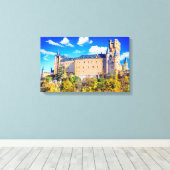 Canvas Segovia kasteel Afdruk (Insitu (Houten vloer))