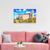 Canvas Segovia kasteel Afdruk (Insitu (Woonkamer))