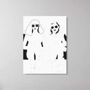 Canvas "Sitting Around" Afdruk