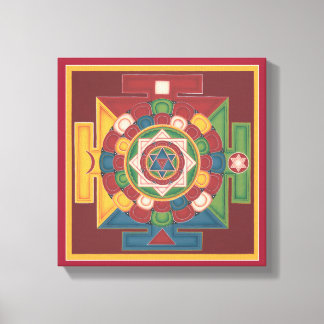CANVAS SQUARE - Mandala van de 5 elementen Afdruk