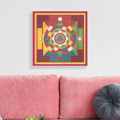 CANVAS SQUARE - Mandala van de 5 elementen Afdruk (Insitu (Woonkamer))