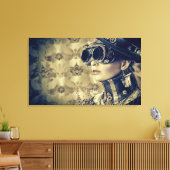 Canvas - Steampunk Art 'Kijk' (Insitu (Woonkamer))