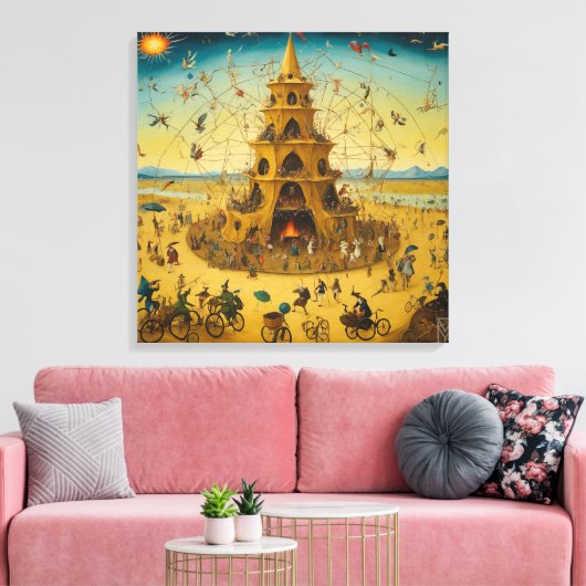 Canvas Storm at Burning Man by Bosch (Insitu (Woonkamer))