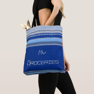 Canvas tas (ao) - Garen Strepen in Blauw