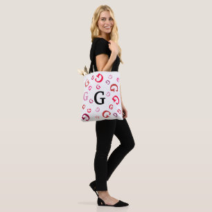 Canvas tas (ao) - Gemelde brieven in Reds