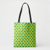 Canvas tas (ao) - Groen en Geel Weefsel (Voorkant)
