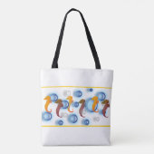 Canvas tas ( ao ) - Seapaarden onder bubbels (Achterkant)