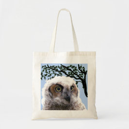 Canvas tas - Baby Owl Portret