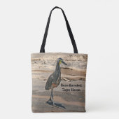 canvas tas, "BARE-THROATED TIGER HERON" SHOREBIRD Draagtas (Achterkant)