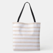 Canvas tas Beige & White Stripe (Achterkant)