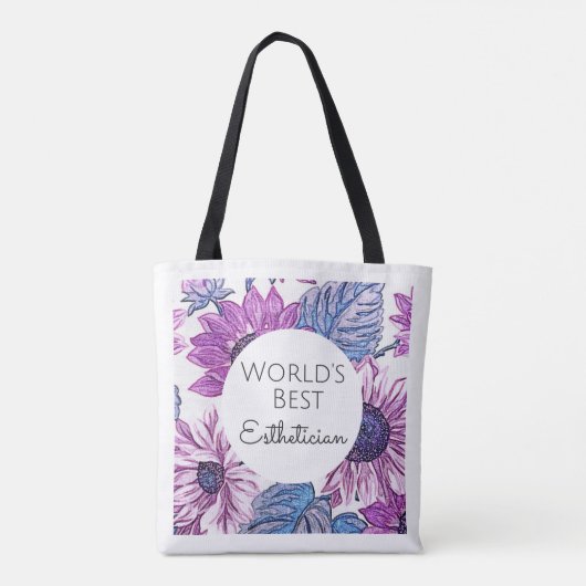 Canvas tas beste estheticien cadeau voor wereld 2 (Achterkant)