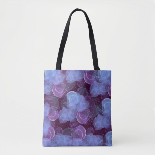 Canvas tas: blauw mistabstract ontwerp draagtas (Voorkant)