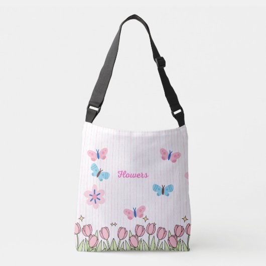 Canvas tas bloemen (Voorkant)