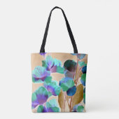 Canvas tas bloemen (Achterkant)